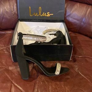 Beautiful Black Heel with Embellishments